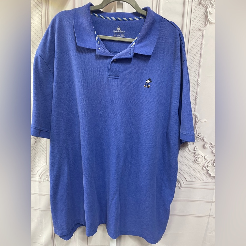 Disney Parks Men's Royal Blue Polo Embroidered Mickey Mouse XXL Shirt